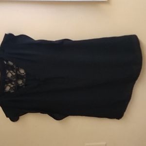 Sheer black blouse with lace. Maurices size M